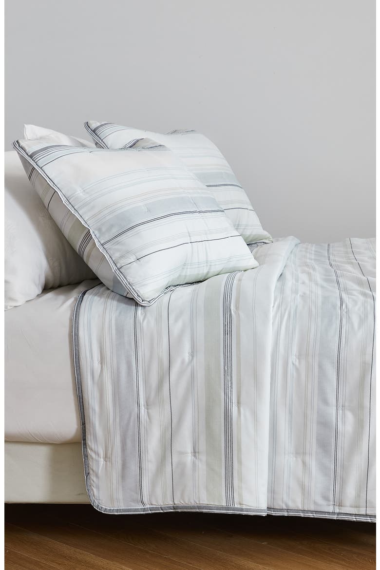 Dot Stitched Quilt Set, Alternate, color, STRIPED