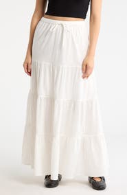 Abound Tiered Cotton Maxi Skirt