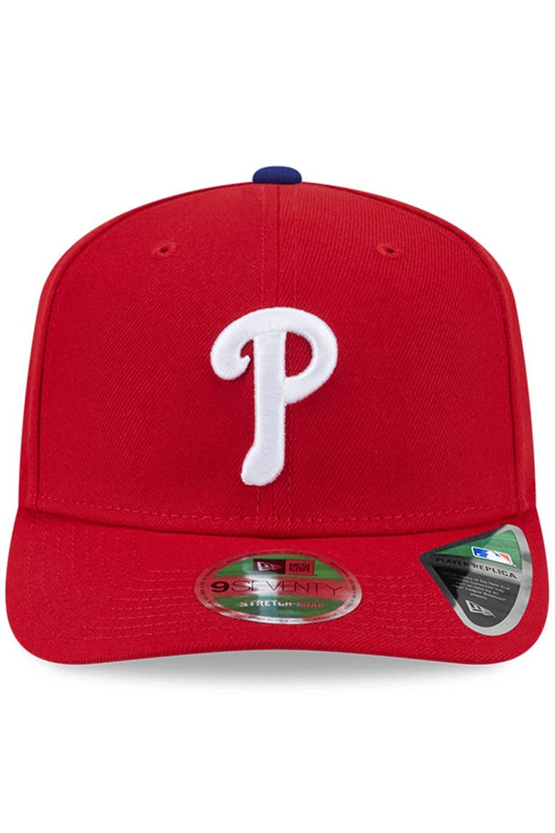 Men's New Era  Red Philadelphia Phillies Player Replica 9SEVENTY Adjustable Hat, Alternate, color, Red