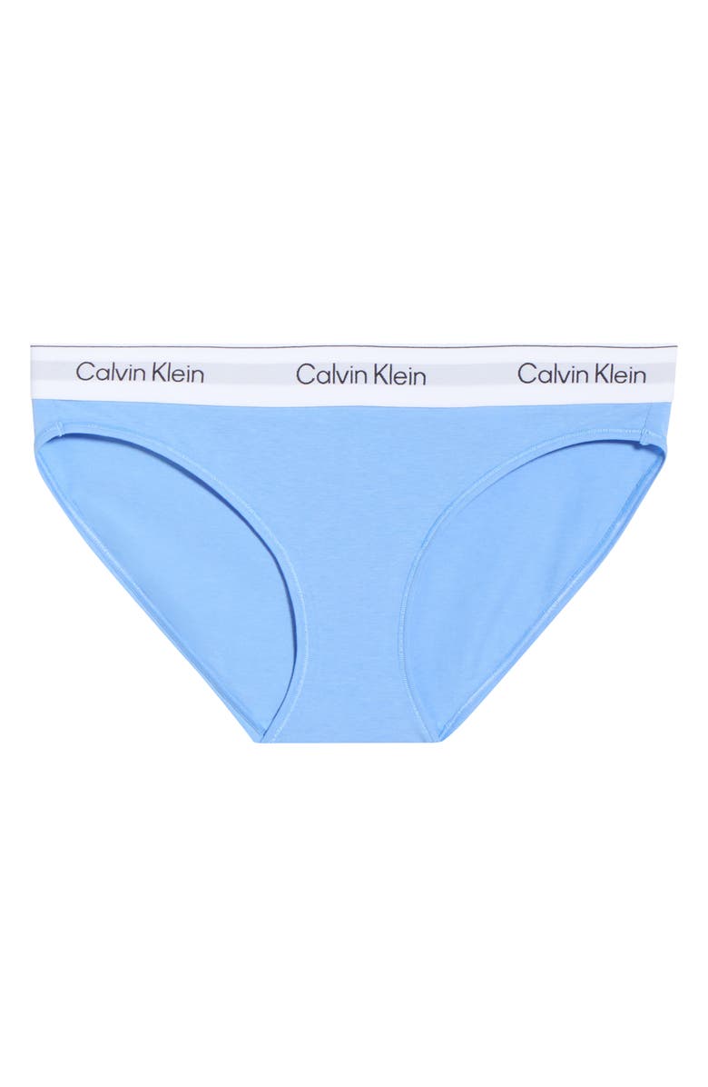Calvin Klein Logo Bikini, Main, color, Blue Descent
