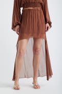 DELUC Forum Chiffon High-Low Skirt