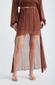 DELUC Forum Chiffon High-Low Skirt
