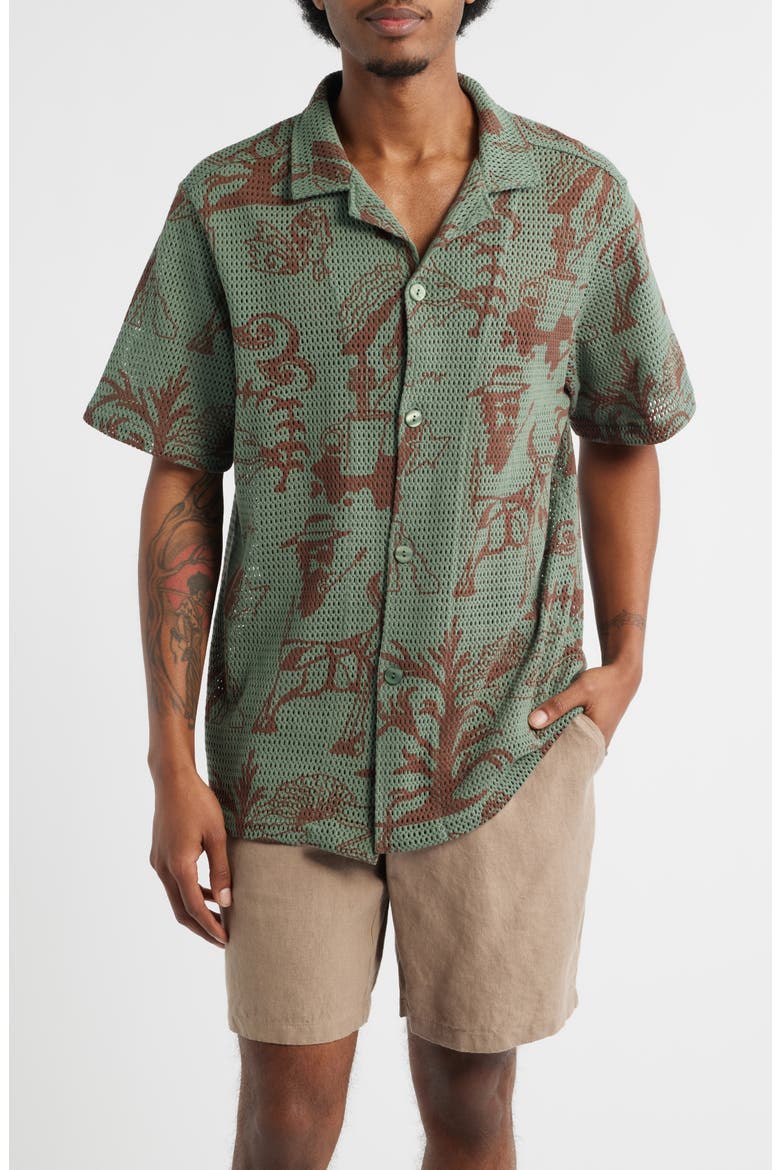 Poplan Camp Shirt, Main, color, GREEN