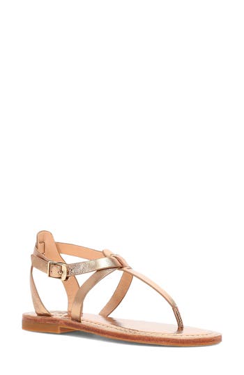 Frye Taylor Metallic Ankle-strap Thong Sandals In Multi