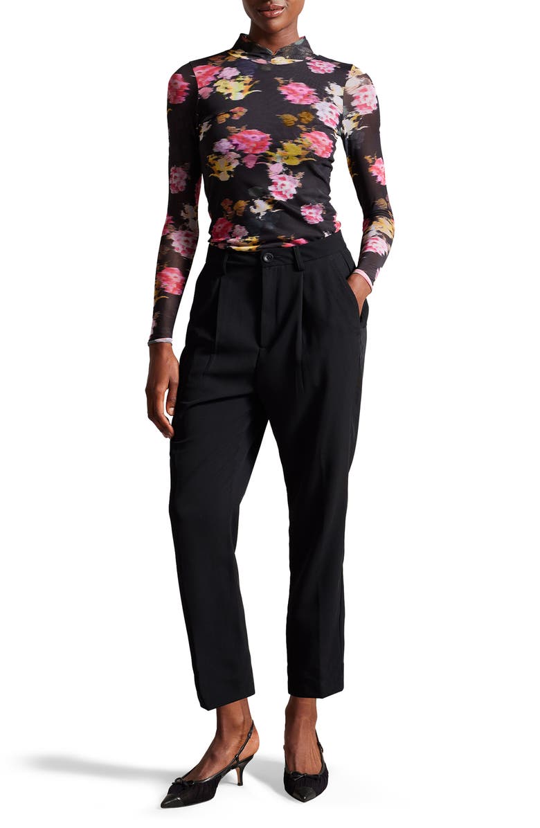 Ted Baker London Pleat Front Tapered Pants, Alternate, color,