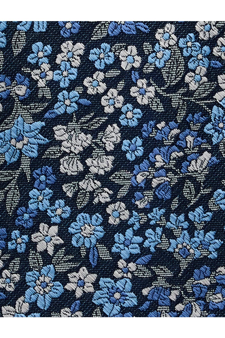 Big & Tall Autumn Floral Tie, Alternate, color, NAVY