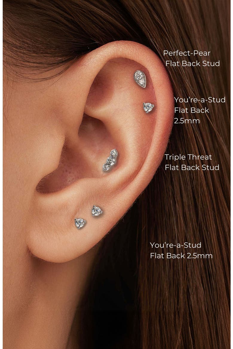 You're-a-Stud Flat Back Stud, Alternate, color, Yellow Gold