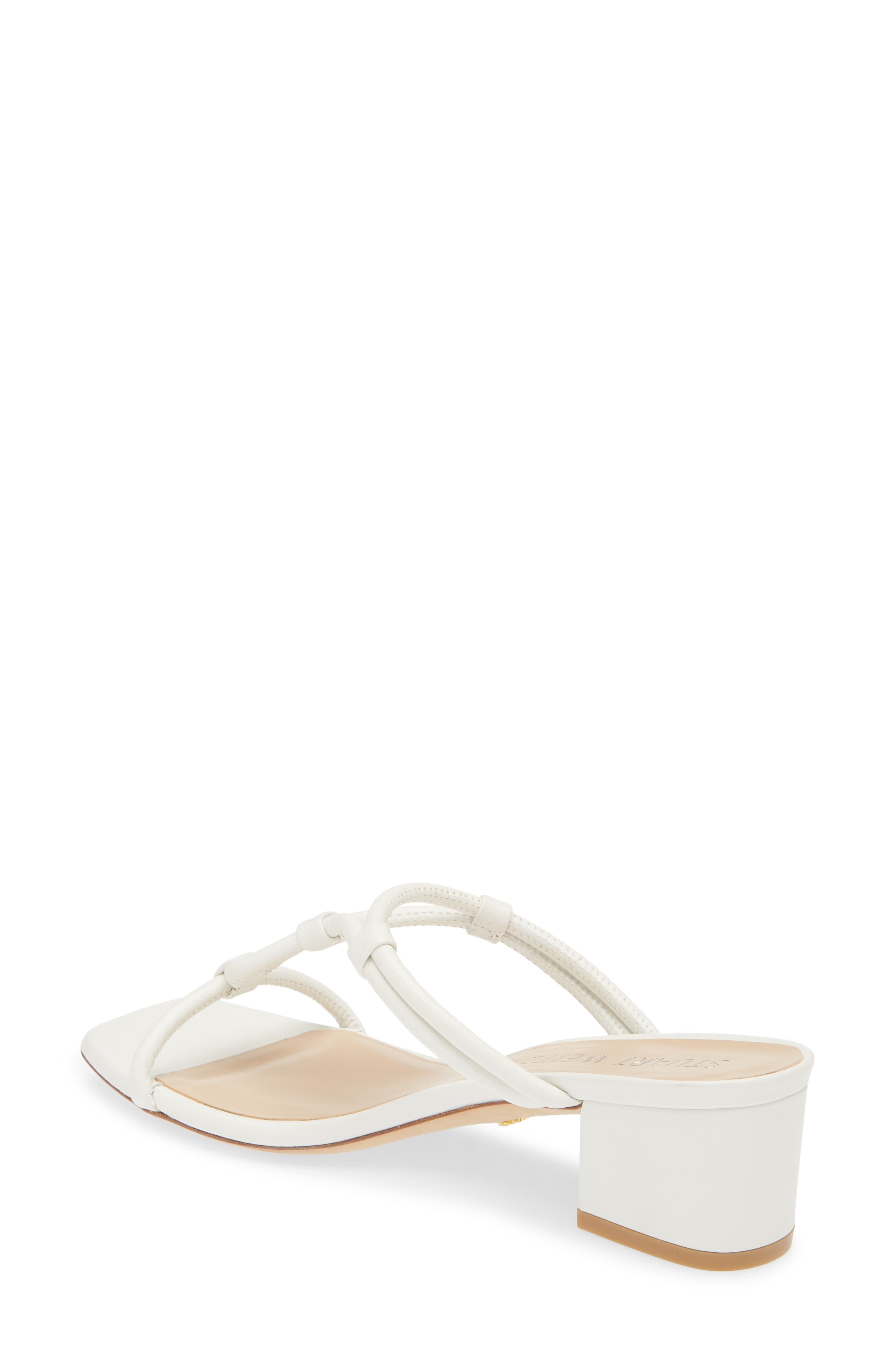 Stuart Weitzman Knot 50 Block Heel Sandal, Alternate, color, 
