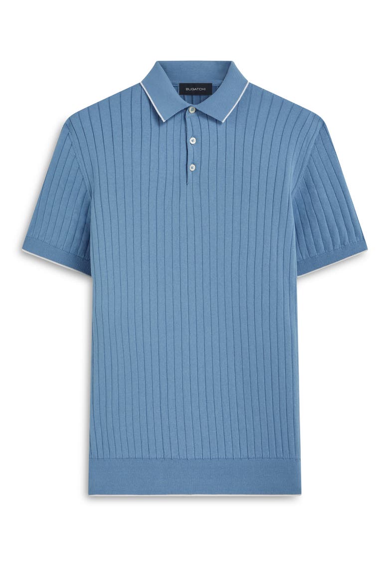 Ribbed Polo Sweater, Alternate, color, AIR BLUE