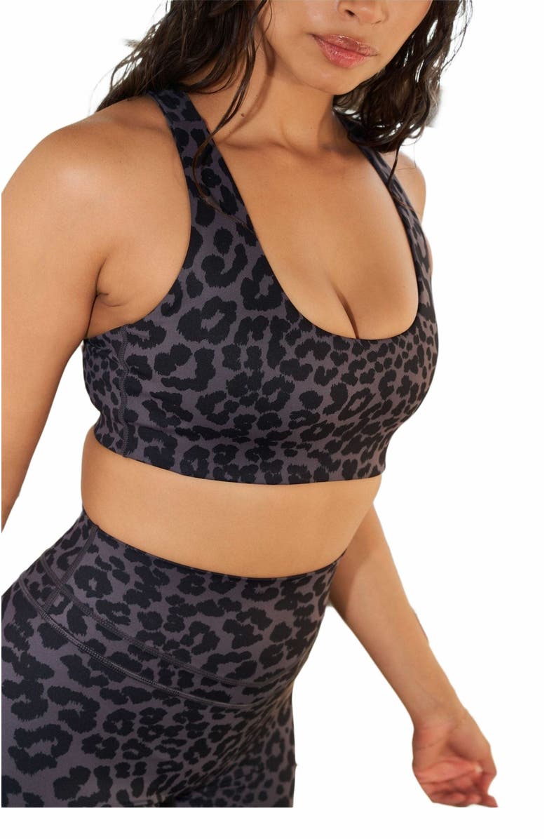 Vitality Pulse Core Bra, Alternate, color, King Cheetah Midnight