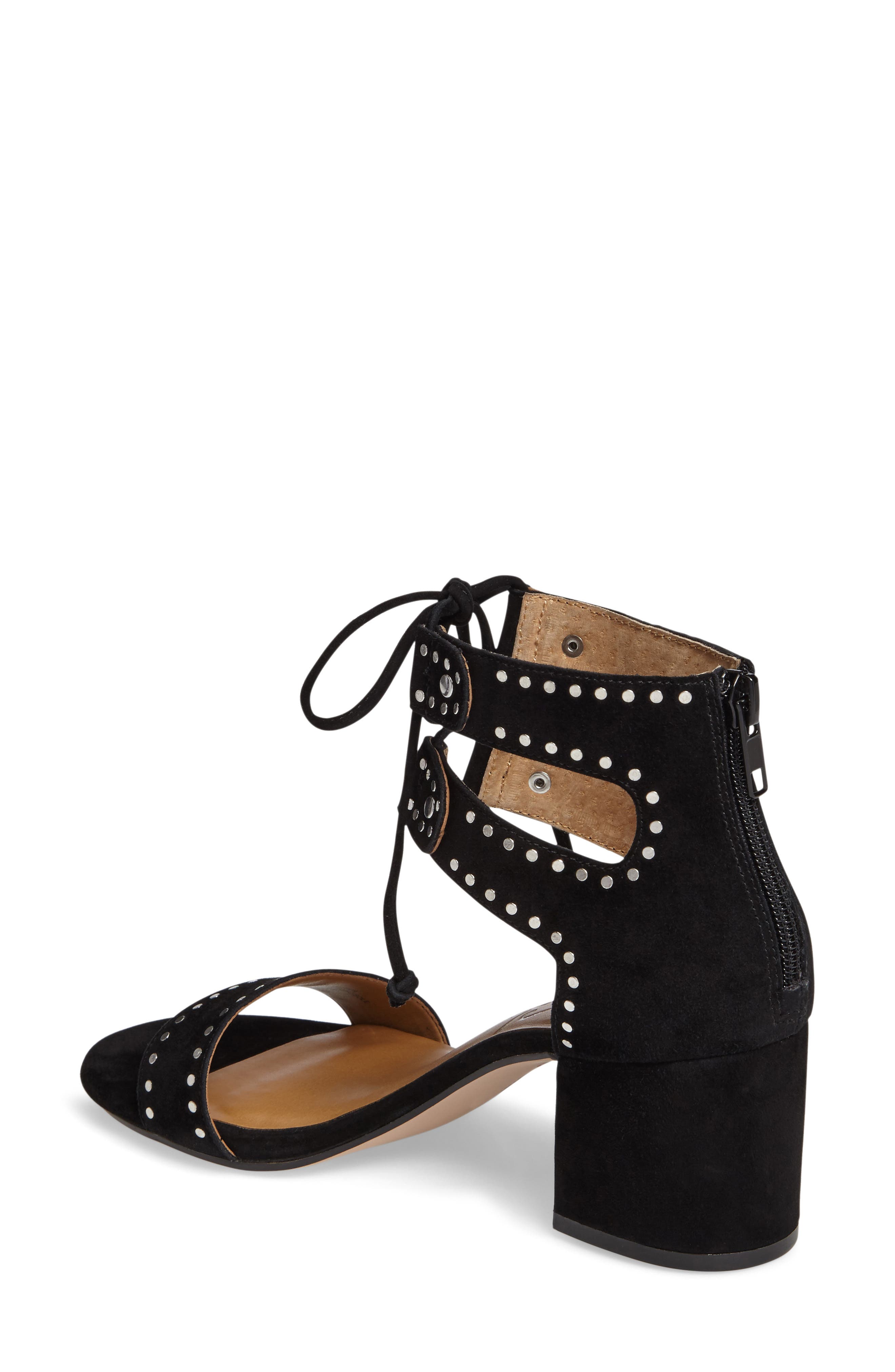 Arturo Chang Hollis Block Heel Sandal, Alternate, color, BLACK SUEDE
