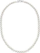 Dower & Hall Men's White Freshwater Pearl Necklace