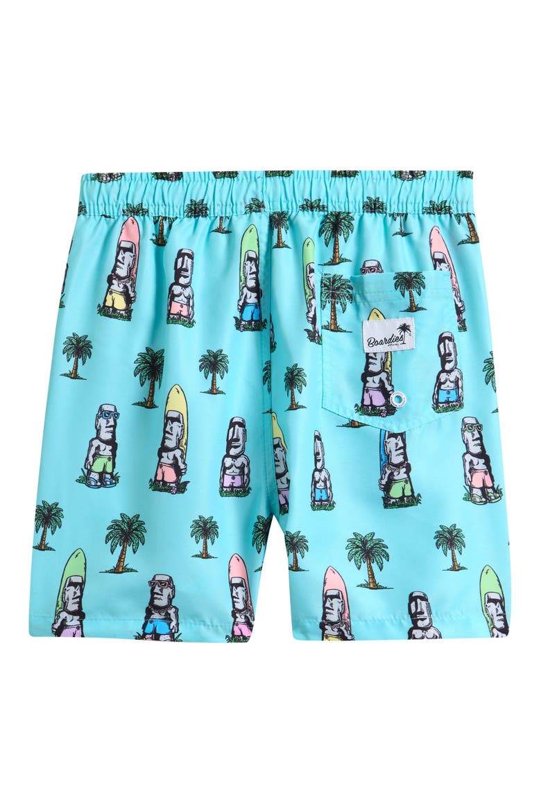 Kids' Island Elders Print Swim Trunks, Alternate, color, BLUE