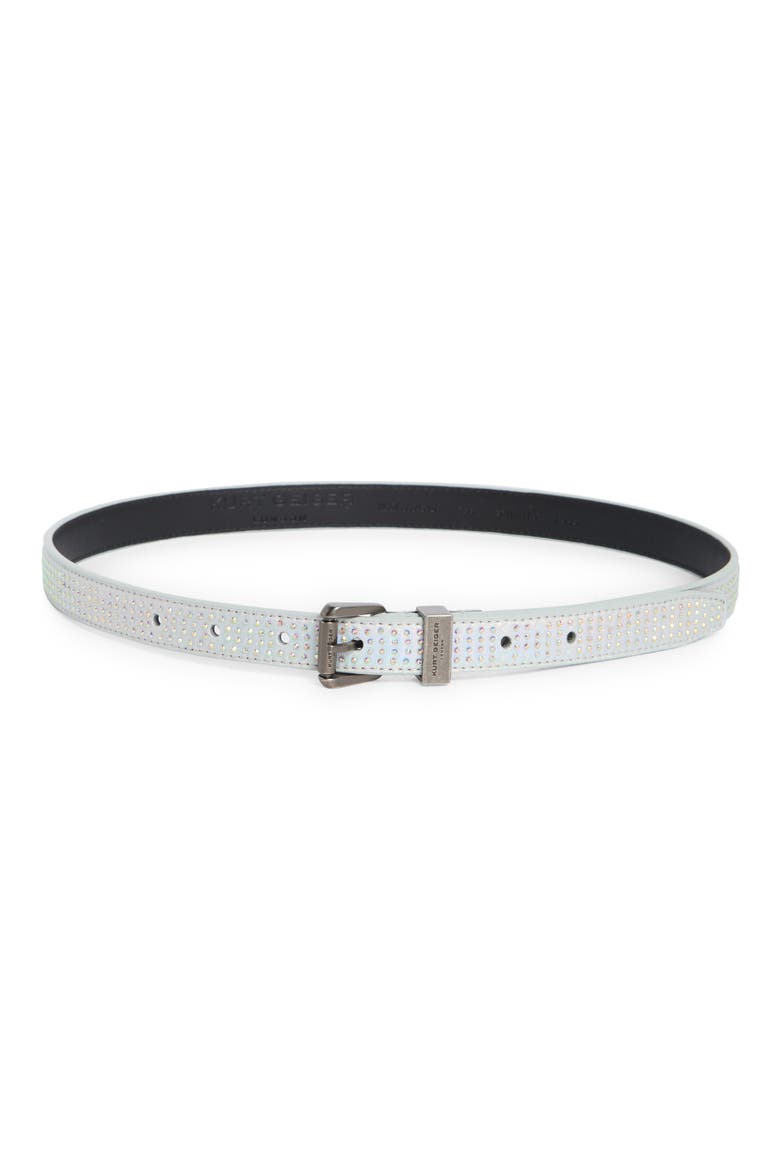 Rhinestone Embellished Belt, Main, color, SILVER