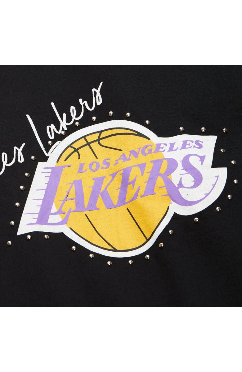 Mitchell & Ness Women's Mitchell & Ness Black Los Angeles Lakers Hardwood Classics Home Team Pullover Sweatshirt, Alternate, color, Black