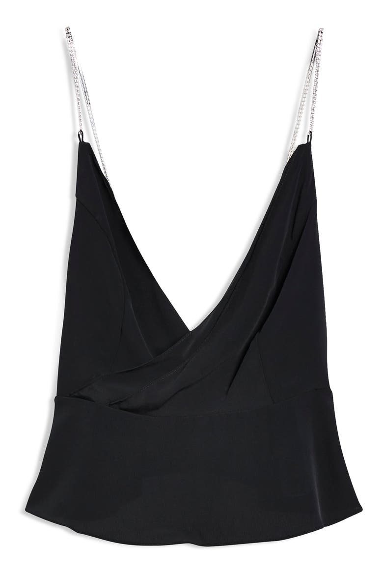Diamante Strap Camisole, Alternate, color, BLACK
