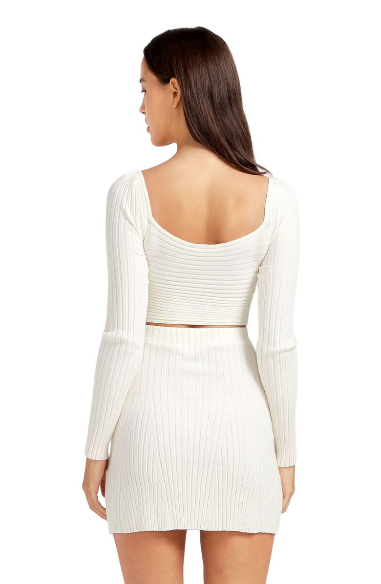 Belle & Bloom C'est Belle Knit Mini Skirt, Alternate, color, Cream