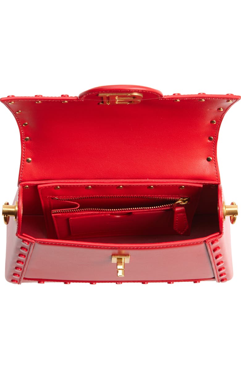Balmain B-Buzz Dynasty Box Leather Top Handle Bag, Alternate, color,