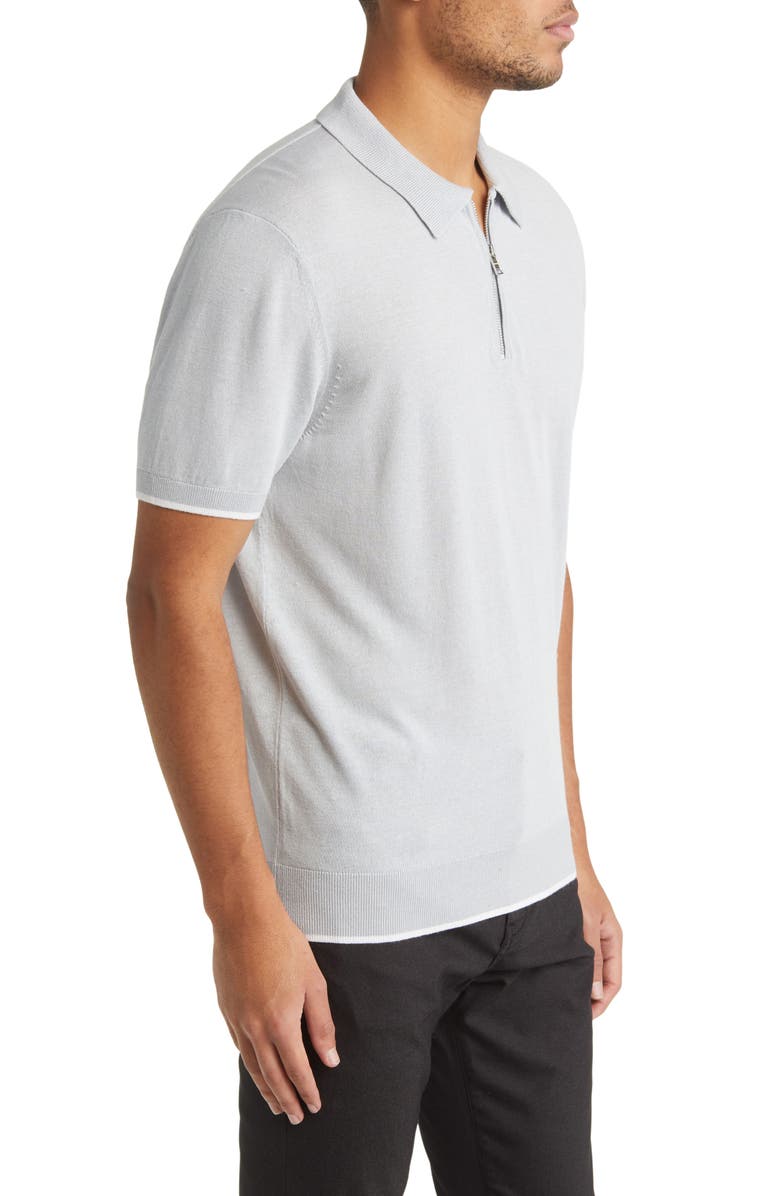 BOSS Ganzo Linen & Viscose Sweater Polo, Alternate, color, 