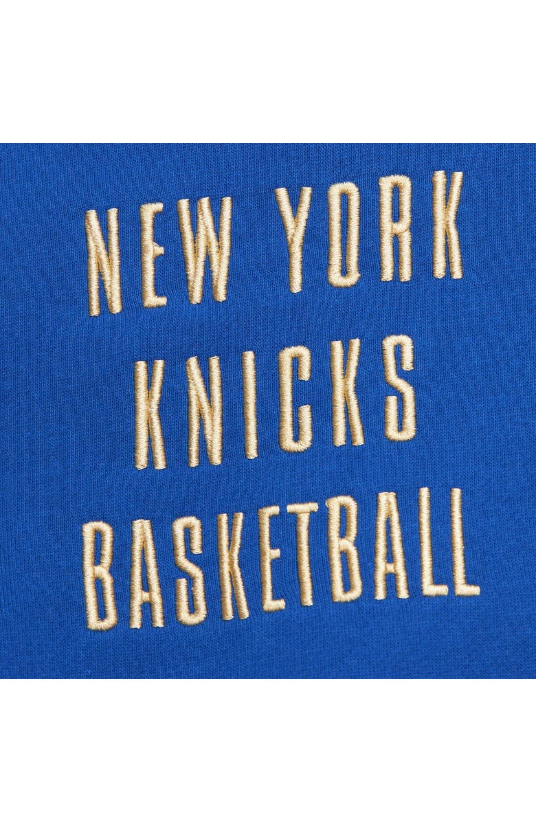 Mitchell & Ness Men's Mitchell & Ness Blue New York Knicks Team OG 2.0 Vintage Logo Fleece Pullover Hoodie, Alternate, color,