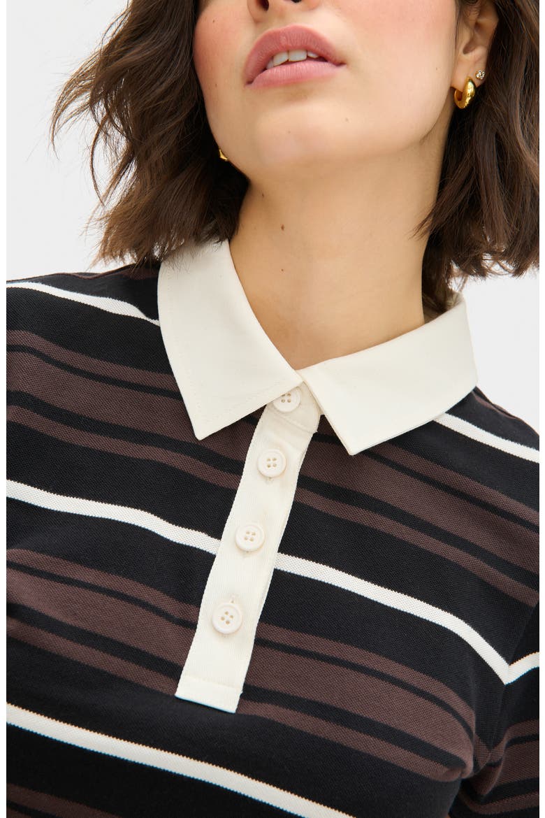 Maiden Stripe Organic Cotton Polo, Alternate, color, STRIPE
