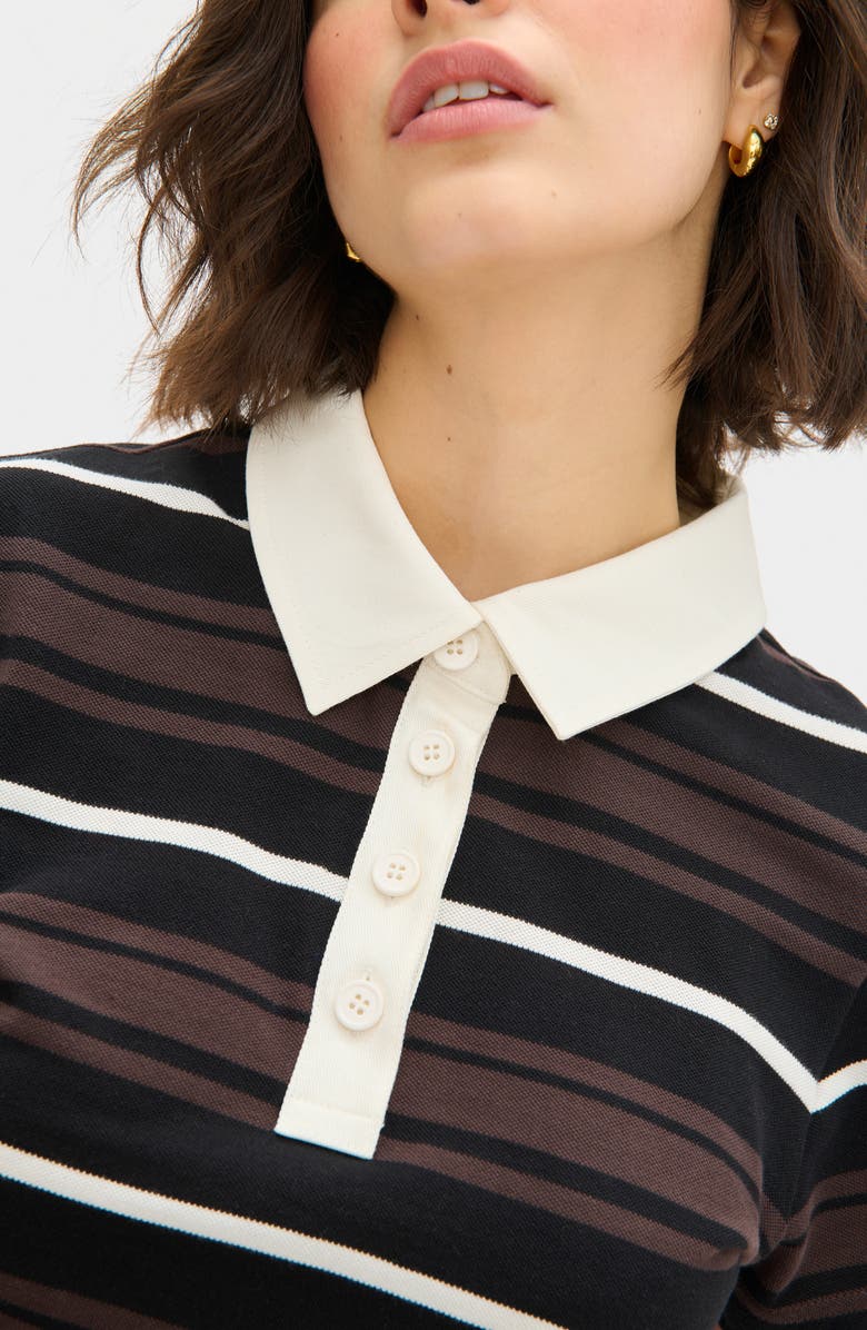 ALIGNE Maiden Stripe Organic Cotton Polo, Alternate, color, Stripe