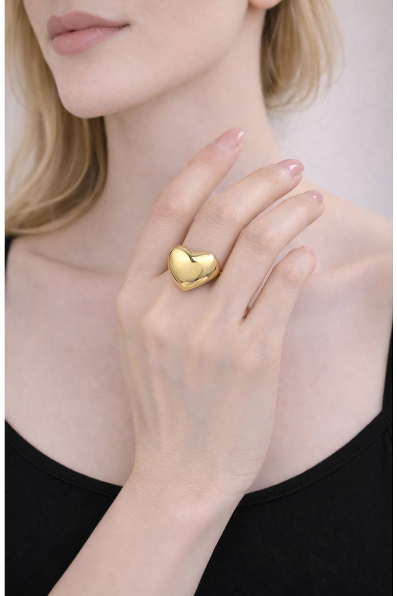 Aisha Heart Statement Ring, Alternate, color, GOLD