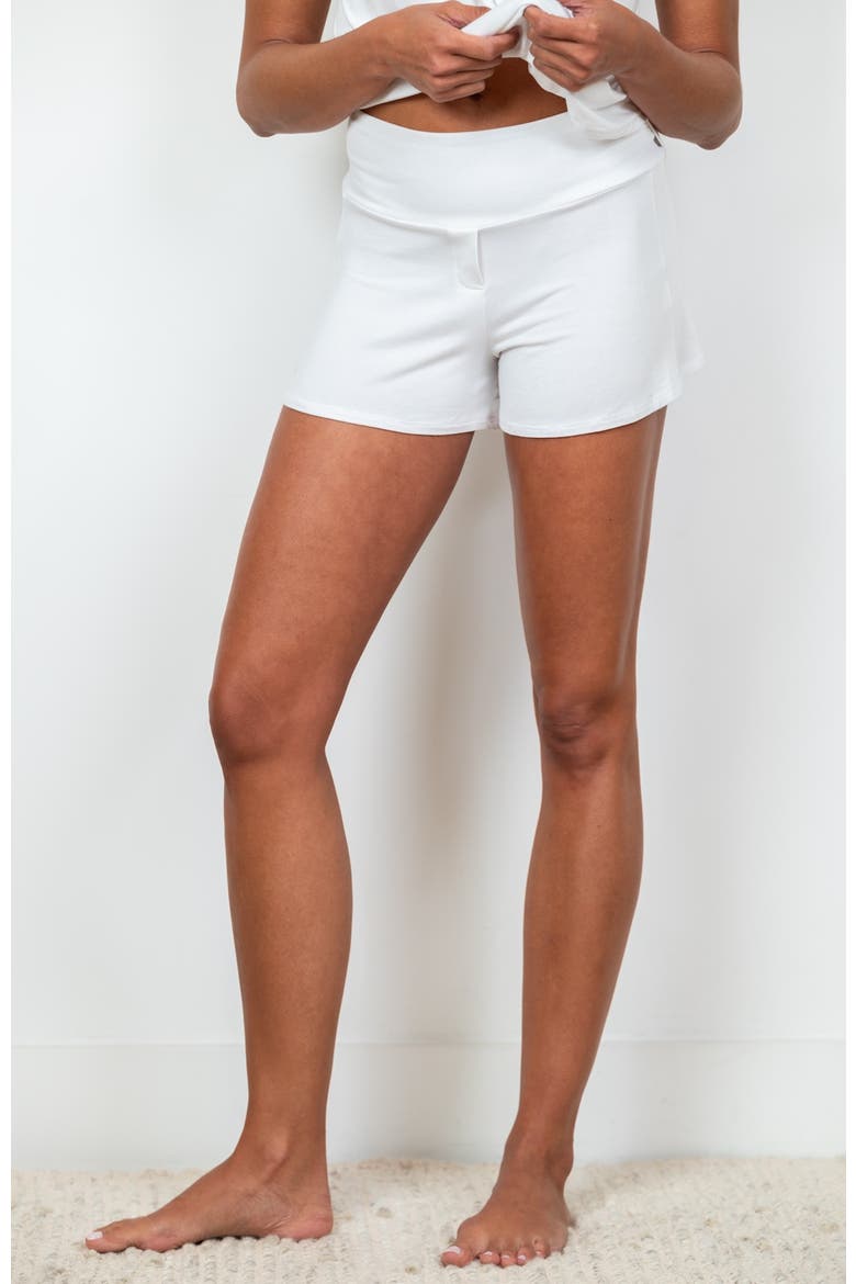 Walk of Fame Lounge Sleep Shorts, Main, color, White