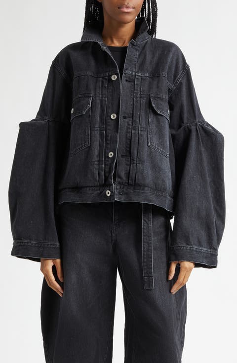 Balloon Sleeve Denim Jacket