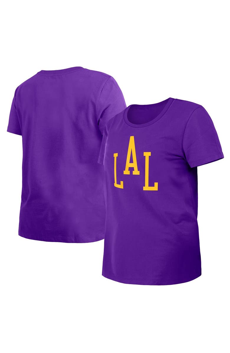 New Era Women's New Era Purple Los Angeles Lakers 2023/24 City Edition T-Shirt, Main, color, 