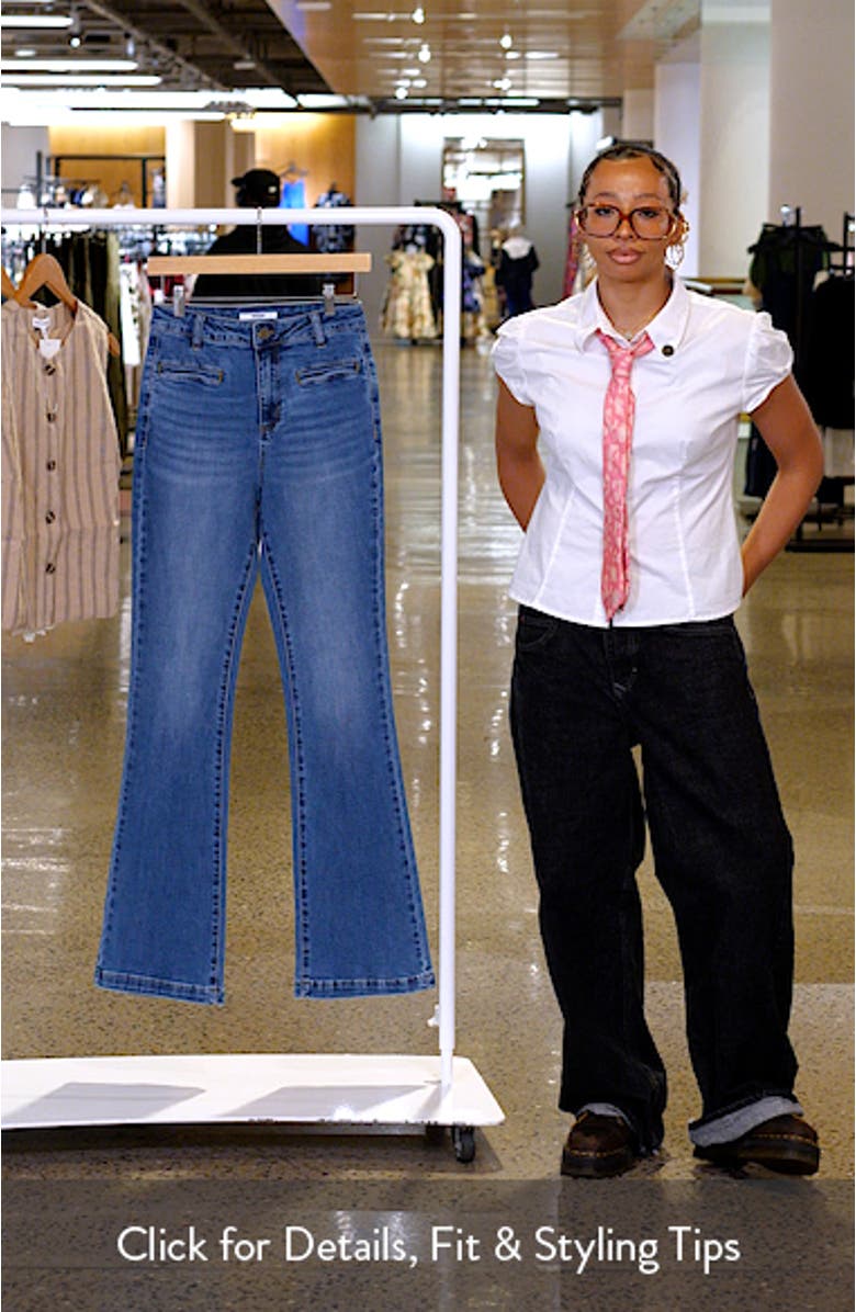 Welt Pocket High Waist Bootcut Jeans, sales video thumbnail