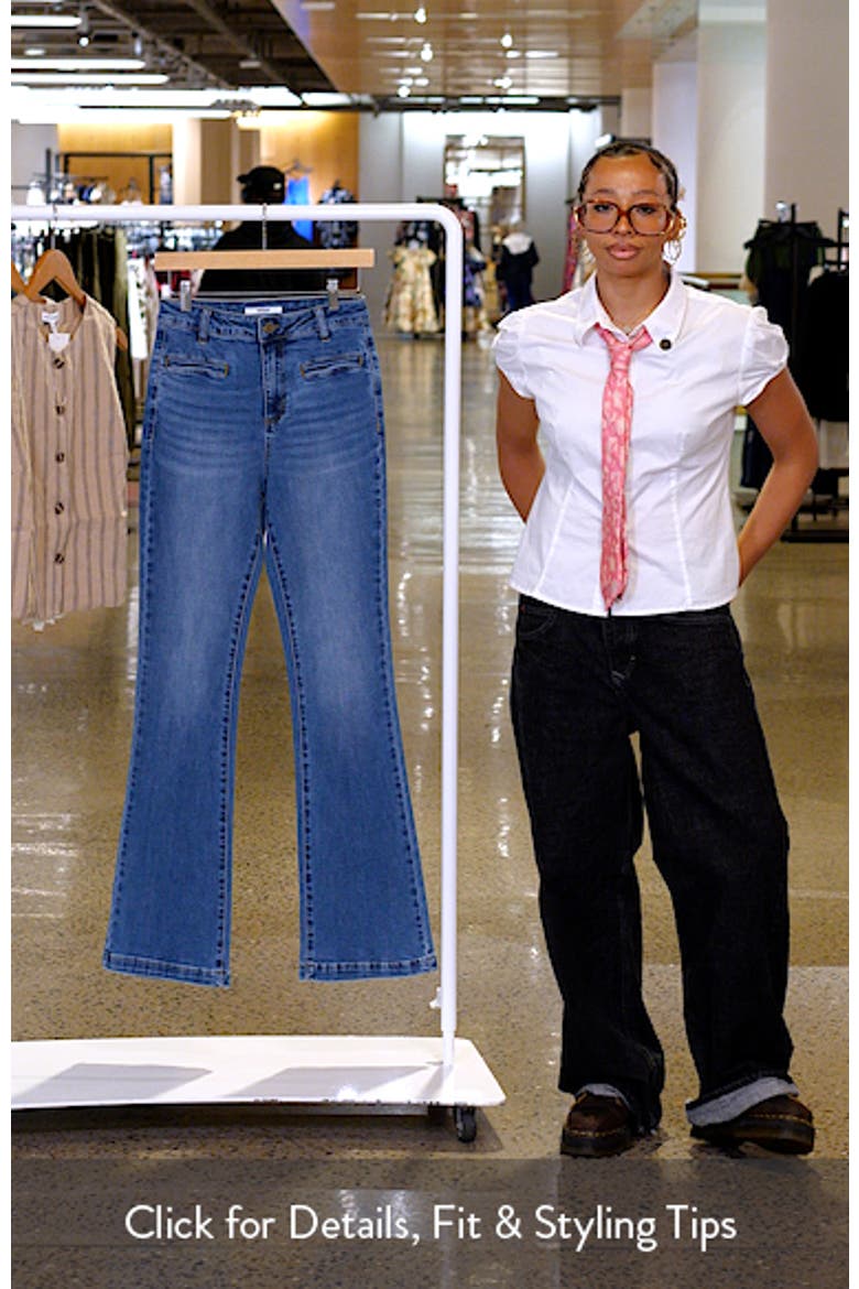 Welt Pocket High Waist Bootcut Jeans video