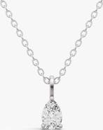 SEREIA OFFICIAL 14K Gold 0.25 ct Lab Grown Pear Shape Diamond Solitaire Pendant with Bail