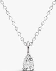SEREIA OFFICIAL 14K Gold 0.25 ct Lab Grown Pear Shape Diamond Solitaire Pendant with Bail