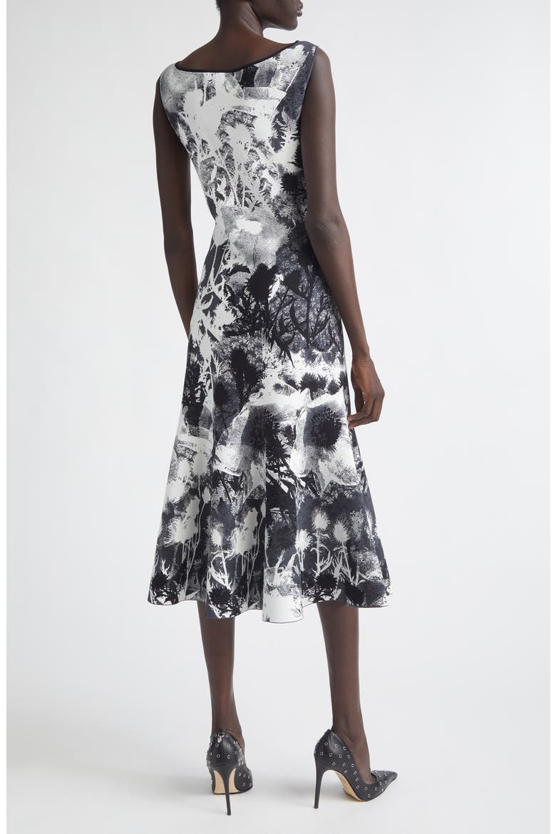 Floral Jacquard Midi Sweater Dress, Alternate, color, IVORY/ BLACK