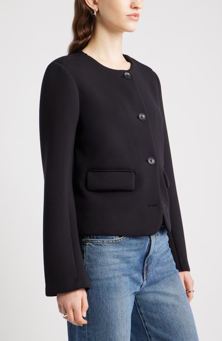 Nordstrom Neoprene Jacket, Alternate, color, Black