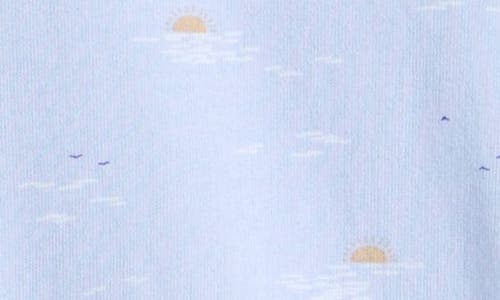 Nordstrom Fun Short Sleeve Cotton Sweatshirt & Sweat Shorts Set In Blue