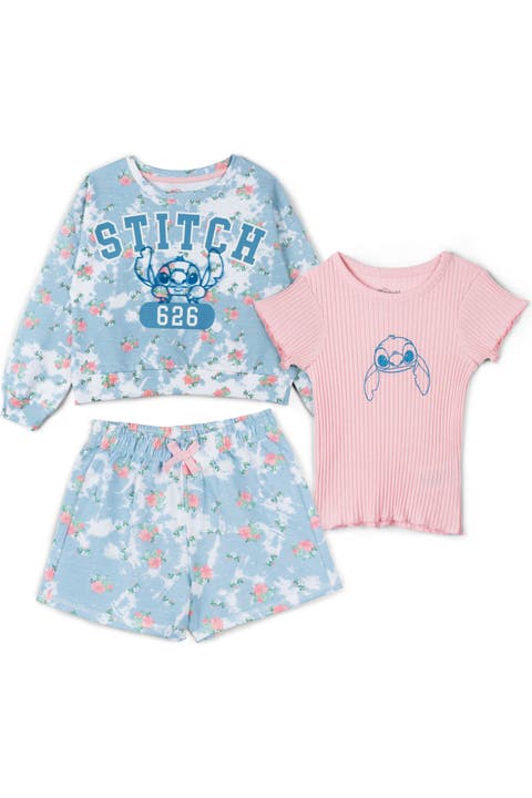 Lilo & Stitch Sweatshirt Tee and Shorts Set