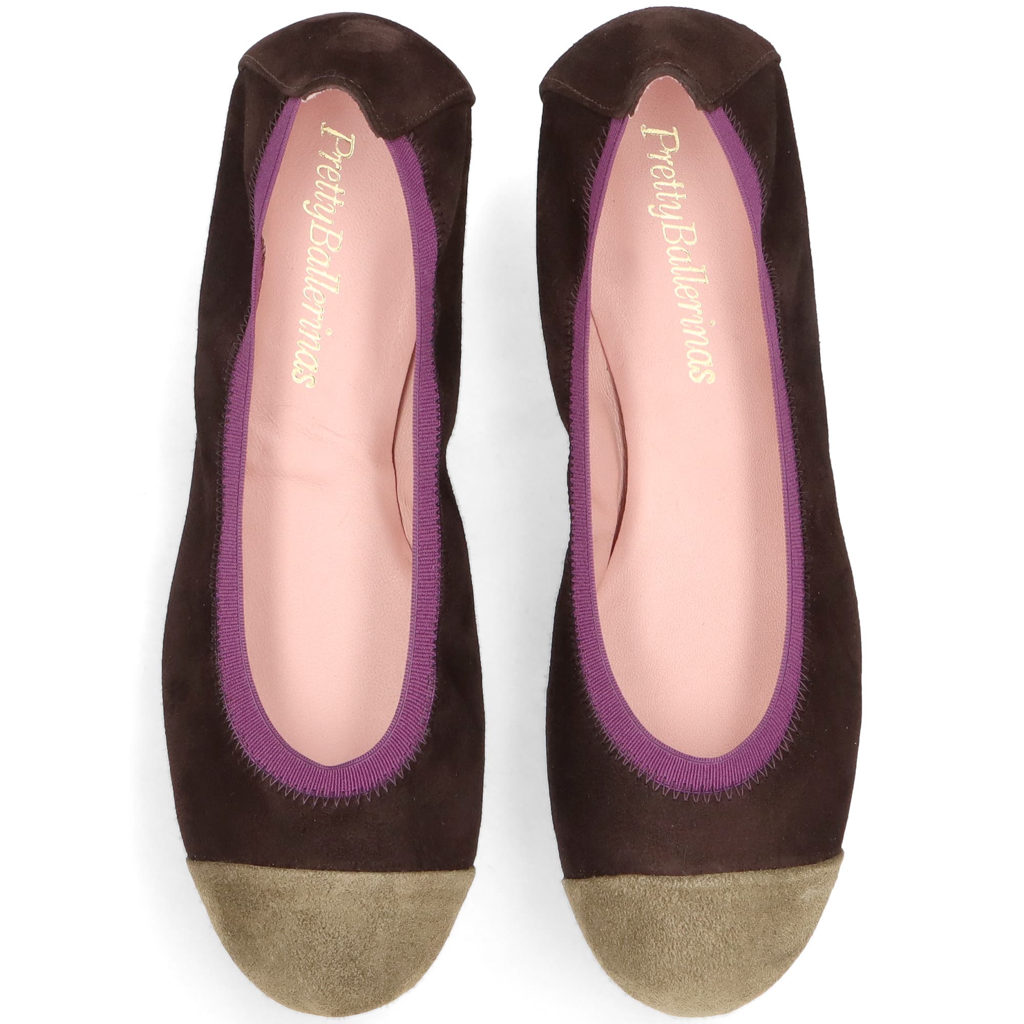 Pretty Ballerinas Round toe elasticated ballet flat, Alternate, color, Brown