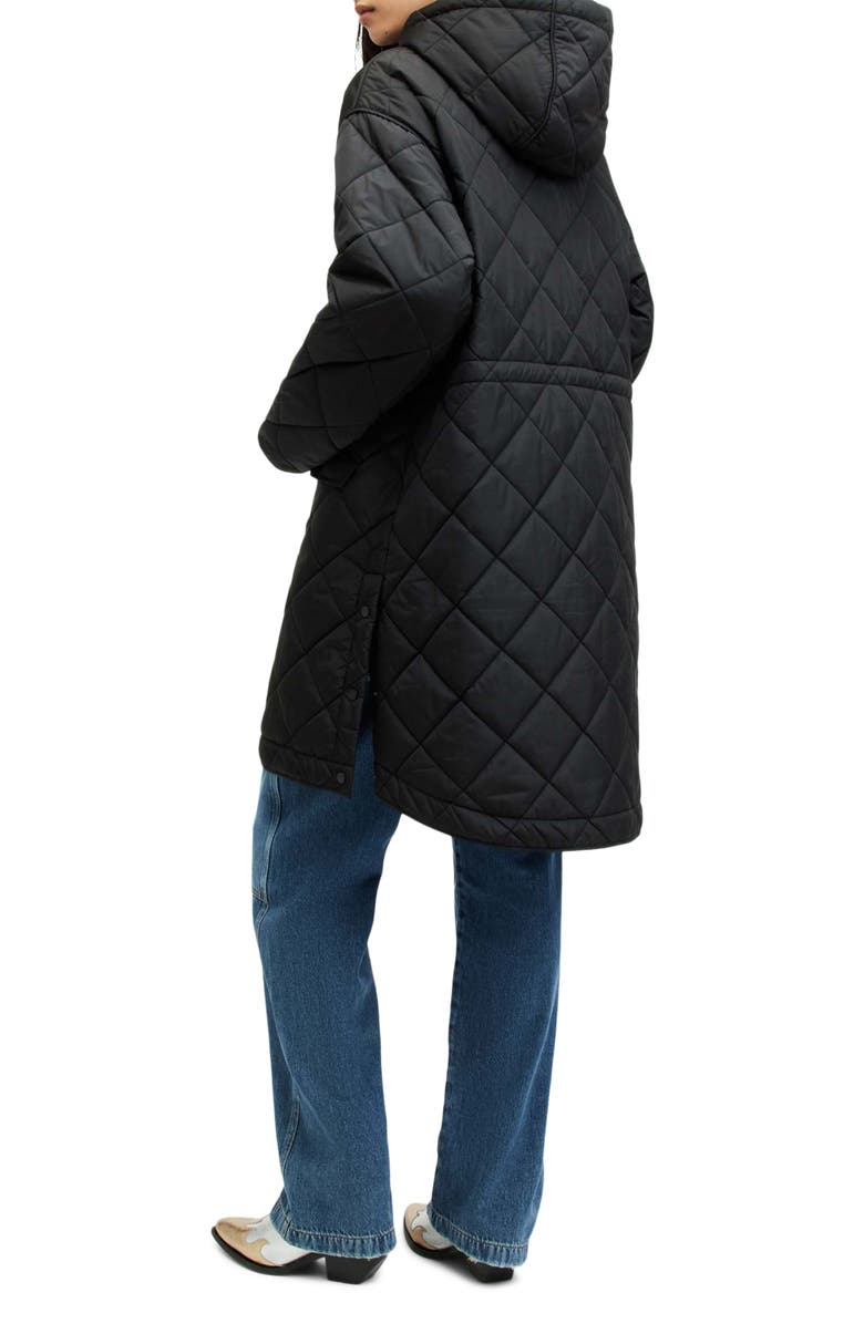 AllSaints Rina Relaxed Fit Quilted Liner Coat, Alternate, color,