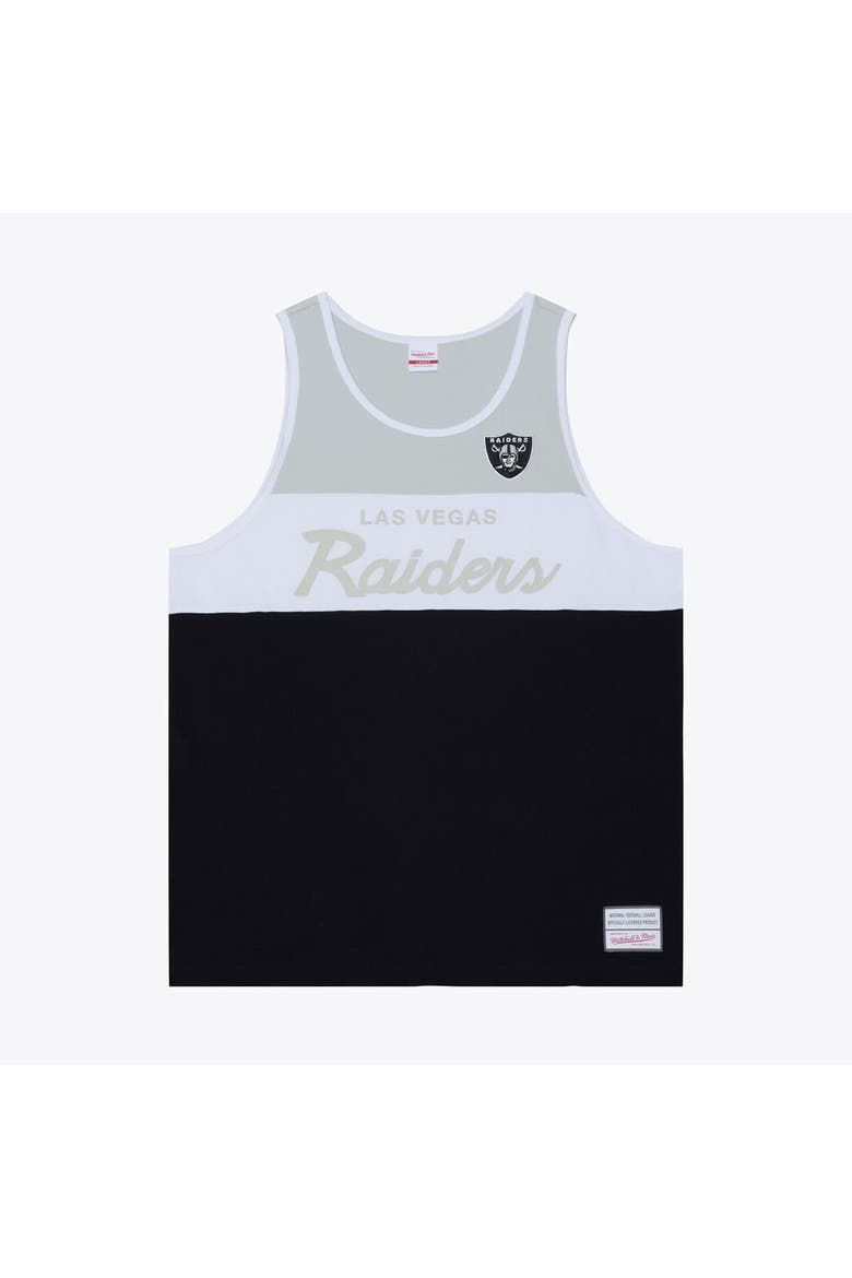 Men's Mitchell & Ness  Black/Silver Las Vegas Raiders Head Coach Tank Top, Main, color, Black