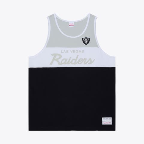 Men's Mitchell & Ness  Black/Silver Las Vegas Raiders Head Coach Tank Top