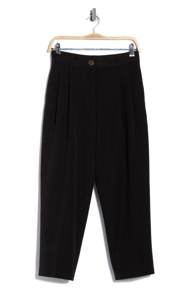 ELIE ELIE TAHARI Pleated Ankle Pants, Alternate, color, Black