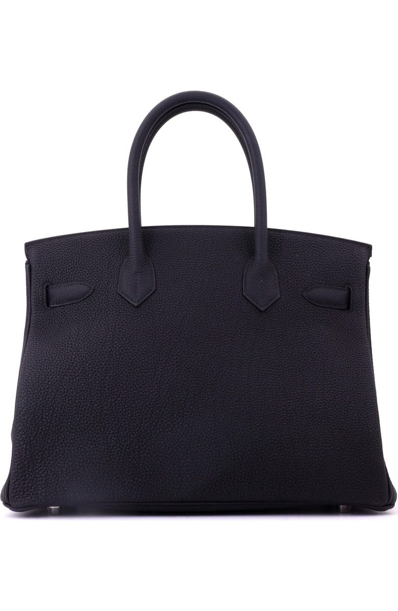 Pre-Owned Hermes Birkin Handbag Black Togo with Palladium Hardware 30, Alternate, color, Noir