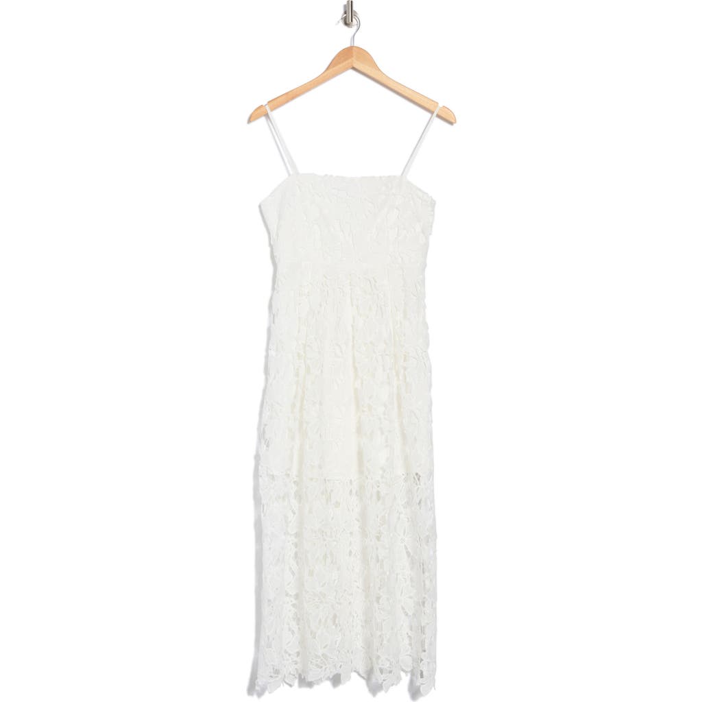Nsr Floral Lace Midi Dress