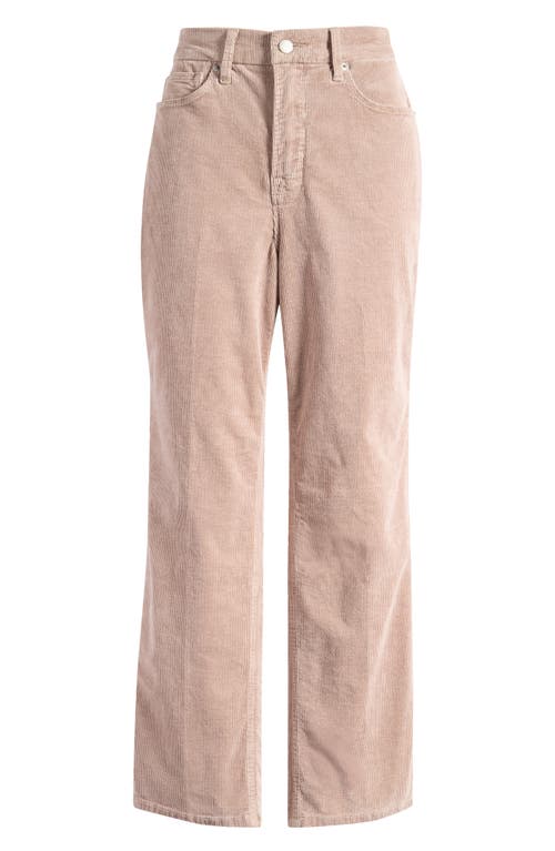 Good American Good Curve High Waist Straight Leg Corduroy Pants In Flax001