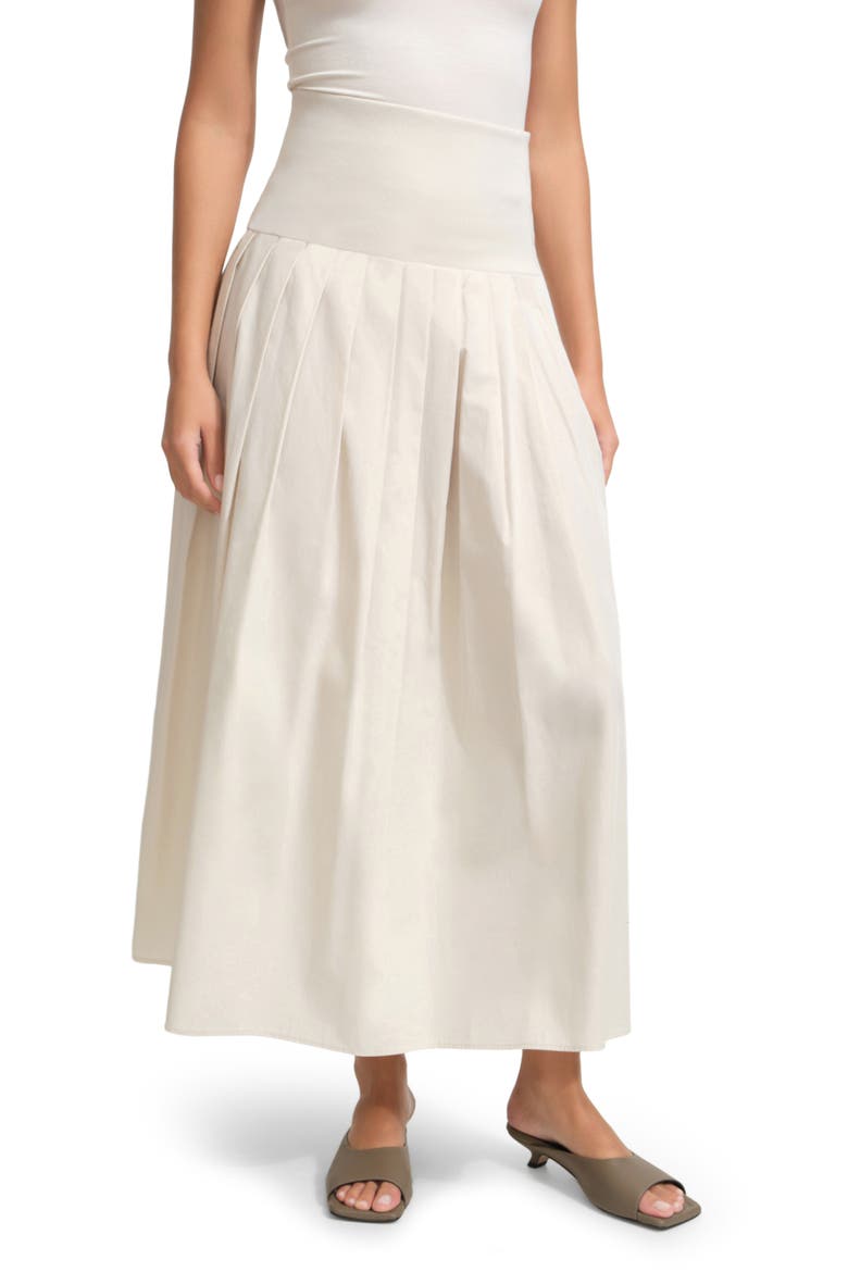 Kenmare Pleated Maxi Skirt, Alternate, color, CREAM