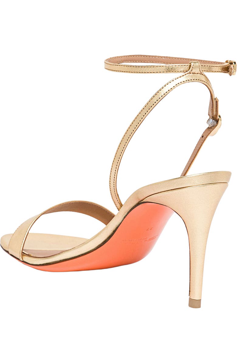 Santoni Leather high-heel sandal, Alternate, color, Gold