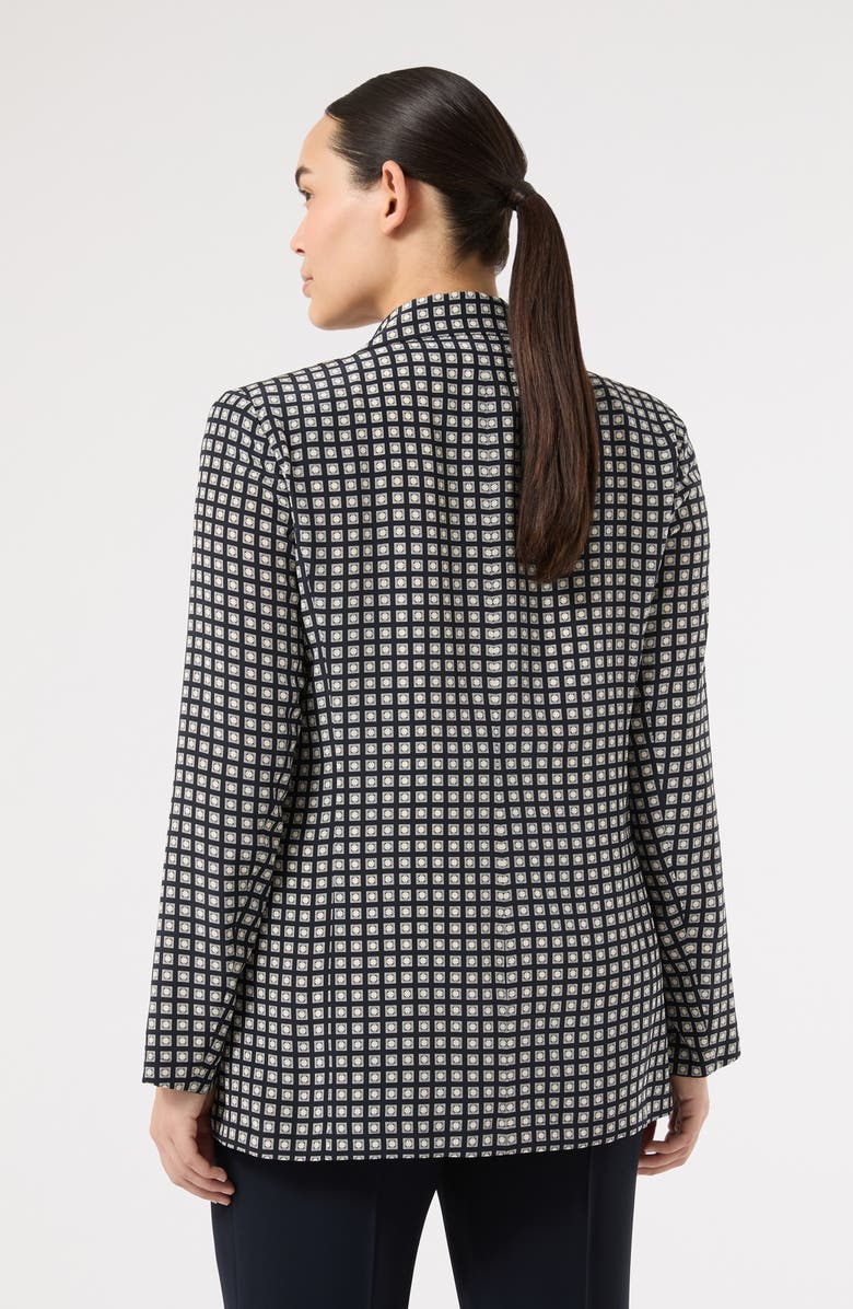 Marina Rinaldi Umano Silk Blazer, Alternate, color, Midnight Blue