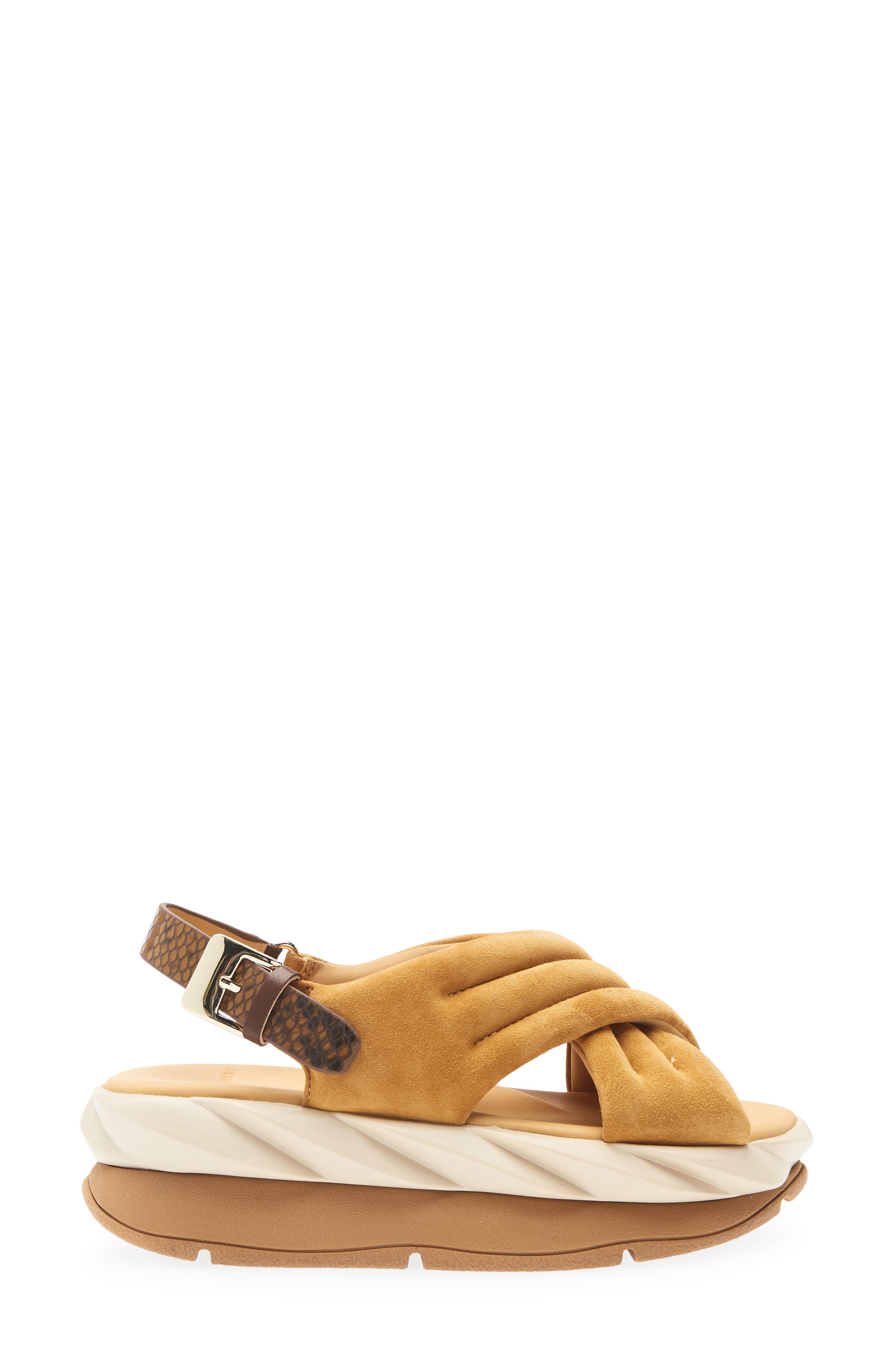 Mellow Mana Leather Sandal, Alternate, color, DESERT